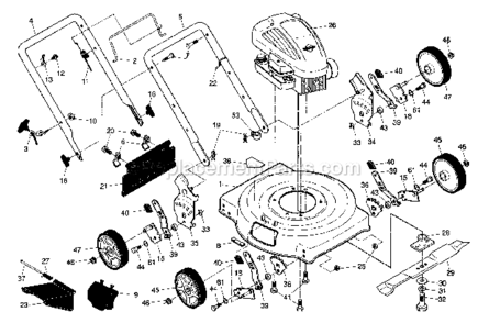 Part Location Diagram of 584455001 Weed Eater Deck